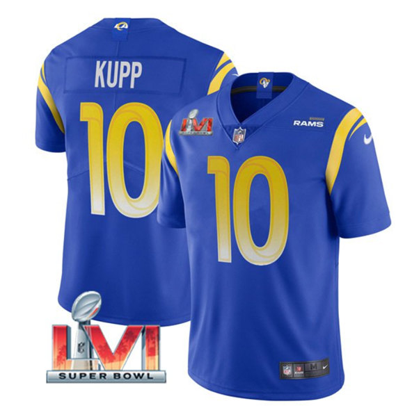 Youth Los Angeles Rams #10 Cooper Kupp Royal 2022 Super Bowl LVI Vapor Untouchable Limited Stitched Jersey